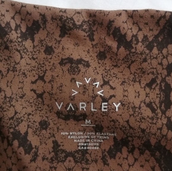 Varley Luna 25" Leggings Brown Burnt Snake Print Medium - Picture 12 of 16